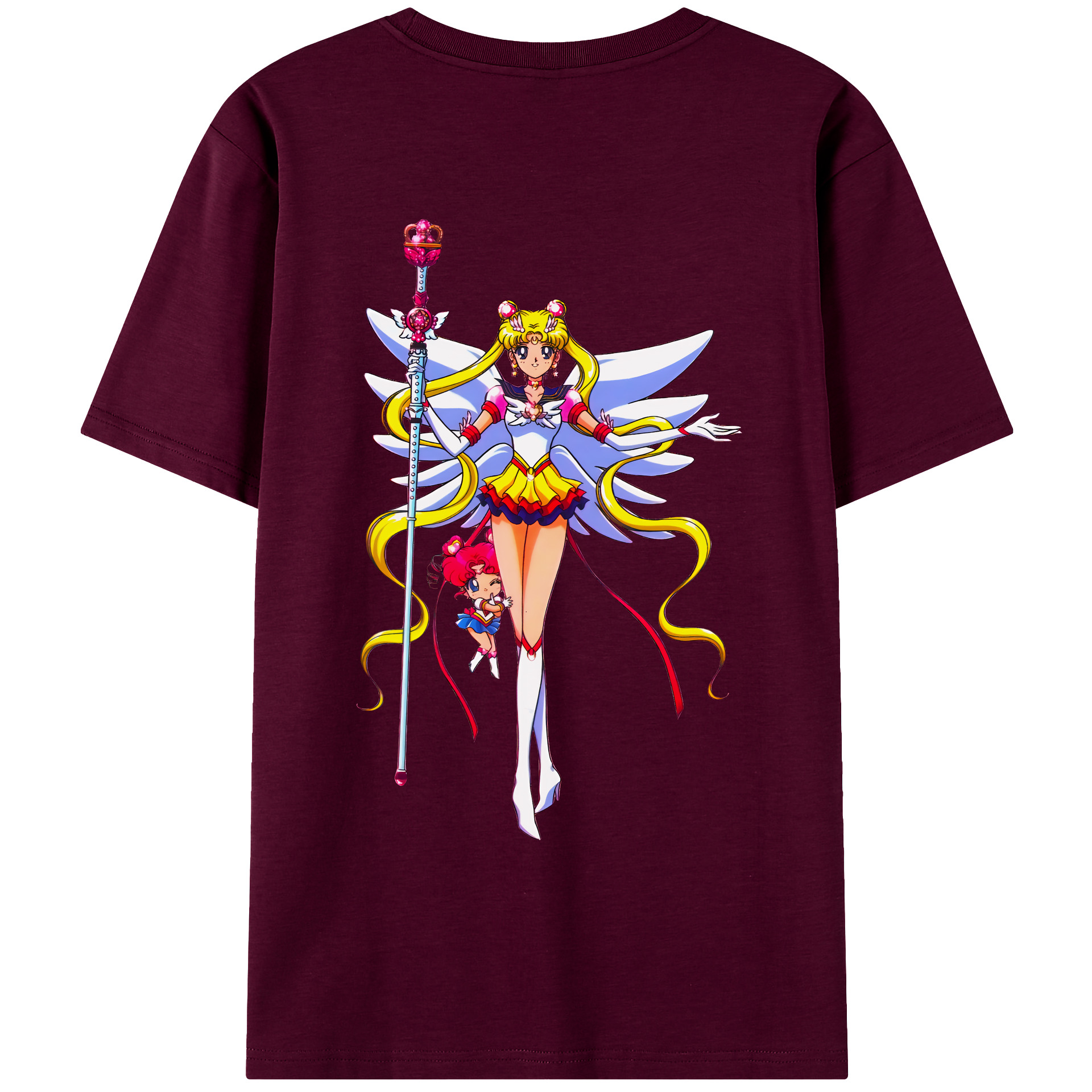 （画像用） 美少女戦士セーラームーン 月野 うさぎ つきの うさぎ Sailor Moon Tsukino Usagi レディース半袖Tシャツ(バックプリント)